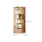 Natural Floor Bookshelf Contemporary Bamboo Shelf Bookcase for Study Room