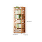 Natural Floor Bookshelf Contemporary Bamboo Shelf Bookcase for Study Room
