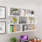 Modern Open Wall Mounted Shelf Bookcase Engineered Wood Bookshelf for Study Room White Clearhalo 'Bookcases' 'furn' 'furn_bookcases' 'Furniture' 'Office Furniture' 6270697