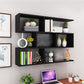 Modern Open Wall Mounted Shelf Bookcase Engineered Wood Bookshelf for Study Room Black Clearhalo 'Bookcases' 'furn' 'furn_bookcases' 'Furniture' 'Office Furniture' 6270702