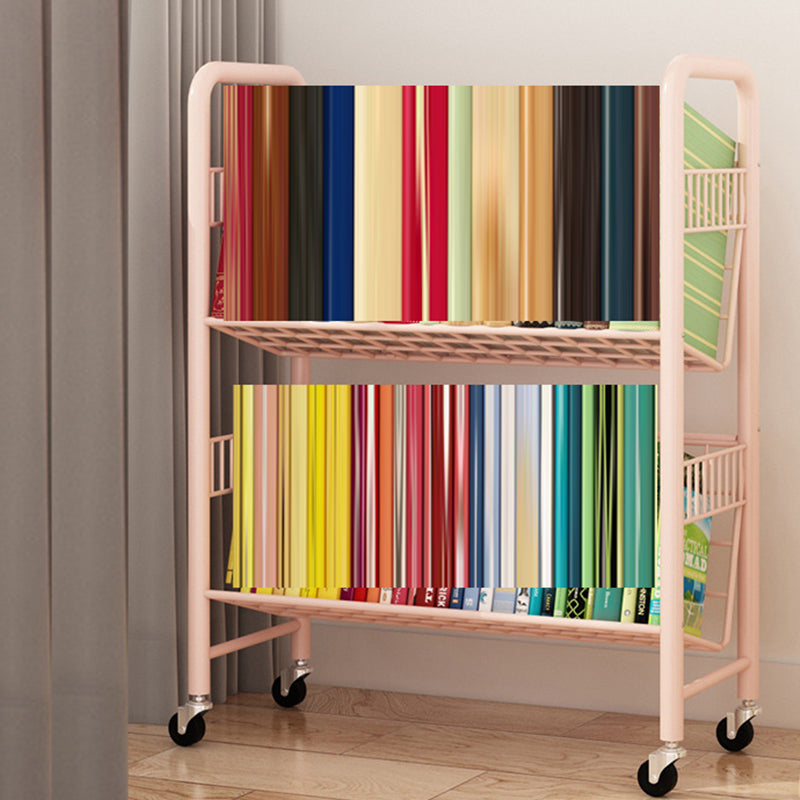 Contemporary Etagere Metal Book Shelf Vertical Shelves Included Shelf Bookcase for Home