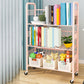 Contemporary Etagere Metal Book Shelf Vertical Shelves Included Shelf Bookcase for Home