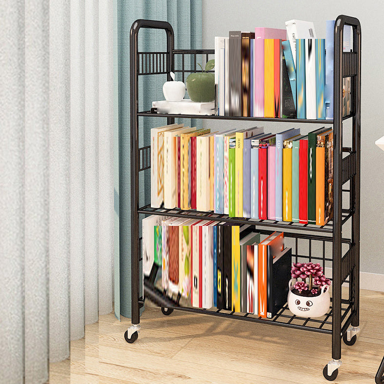 Contemporary Etagere Metal Book Shelf Vertical Shelves Included Shelf Bookcase for Home