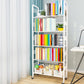 Contemporary Etagere Metal Book Shelf Vertical Shelves Included Shelf Bookcase for Home