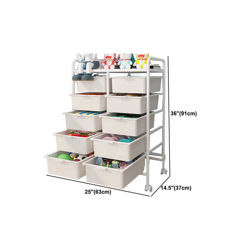 Contemporary Etagere Metal Book Shelf Vertical Shelves Included Shelf Bookcase for Home