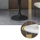 Round Dining Table Set with Padded Chairs 1/4/5 Pieces Faux Marble Dining Set for Home Clearhalo 'Dining Room Sets' 'Dining Tables & Seating' 'dining_room_set' 'furn' 'furn_dining_room_set' 'Furniture' 'Kitchen & Dining Furniture' 6270807