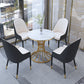 Contemporary Dining Set with Padded Chairs 1/5 Pieces Stone Top Dinette Set for Home