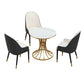 Contemporary Dining Set with Padded Chairs 1/5 Pieces Stone Top Dinette Set for Home