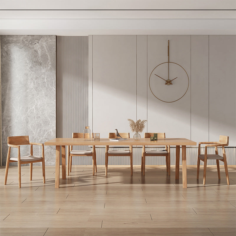 Ensemble de Table à manger rectangulaire 1/6/9 pièces, ensemble de Dinette en bois de pin pour la cuisine