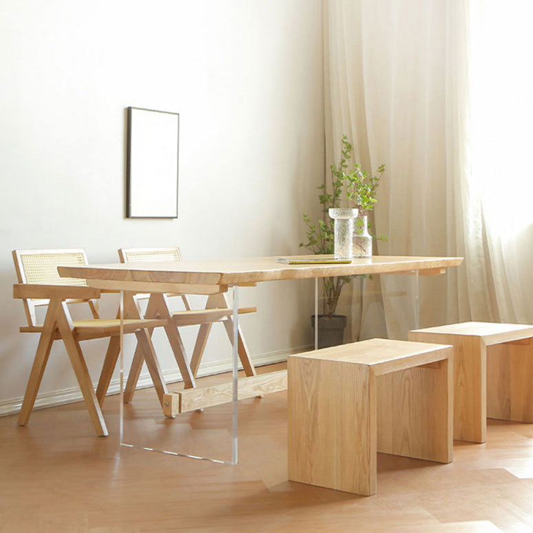 Ensemble de restauration en bois massif de finition naturelle 1/3/5 pièces Modern Dinette Set