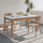 Juego de mesa de comedor con tapa de piedra y sillas de madera, juego de comedor de 1/2/5 piezas para el hogar
