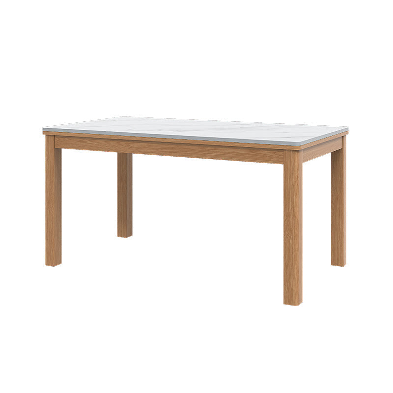 Juego de mesa de comedor con tapa de piedra y sillas de madera, juego de comedor de 1/2/5 piezas para el hogar