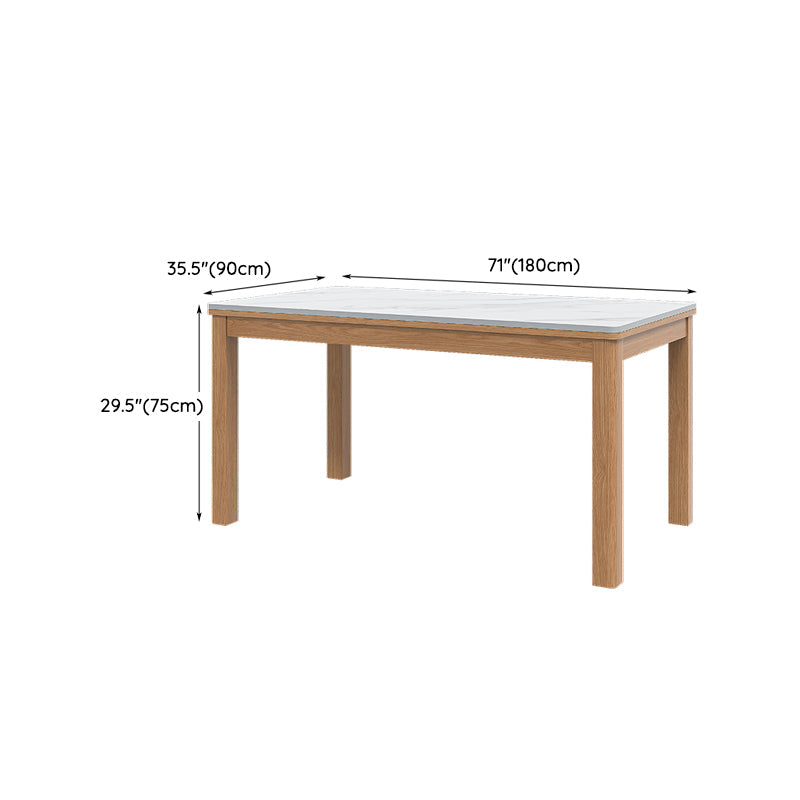 Juego de mesa de comedor con tapa de piedra y sillas de madera, juego de comedor de 1/2/5 piezas para el hogar