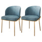 Rectangular Dining Table Set 1/2/5/7 Pieces Metal Dinette Set for Kitchen 2 Blue Chairs Clearhalo 'Dining Room Sets' 'Dining Tables & Seating' 'dining_room_set' 'furn' 'furn_dining_room_set' 'Furniture' 'Kitchen & Dining Furniture' 6270987