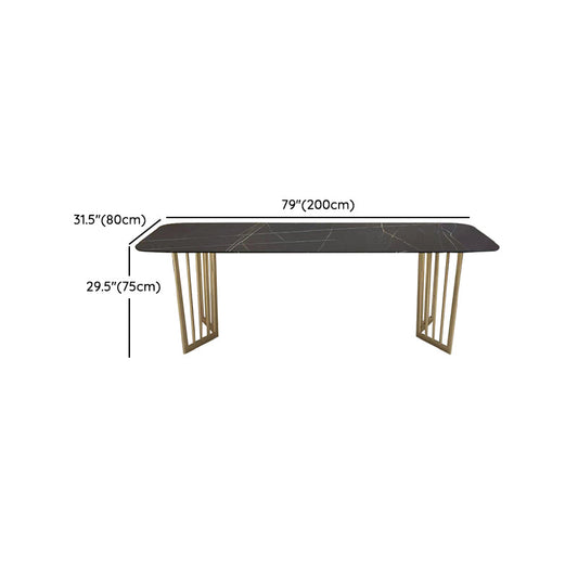 Rectangular Dining Table Set 1/2/5/7 Pieces Metal Dinette Set for Kitchen Clearhalo 'Dining Room Sets' 'Dining Tables & Seating' 'dining_room_set' 'furn' 'furn_dining_room_set' 'Furniture' 'Kitchen & Dining Furniture' 6270999