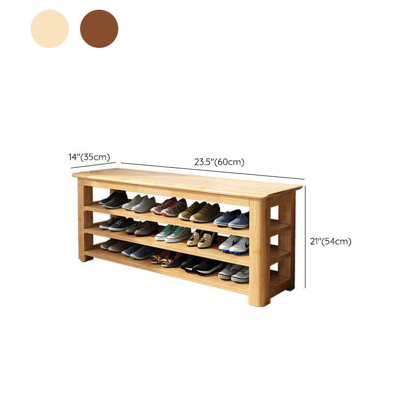 13.65-inch W Solid Wood Entryway Bench Modern Seating Bench with Storage Clearhalo 'Benches' 'Chairs & Seating' 'furn' 'furn_benches' 'Furniture' 'Living Room Furniture' 6271177