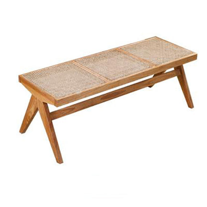 11.7-inch Width Tropical Entryway Bench Solid Wood Seating Bench 39.5"L x 12"W x 18"H Cherry Wood Clearhalo 'Benches' 'Chairs & Seating' 'furn' 'furn_benches' 'Furniture' 'Living Room Furniture' 6271188