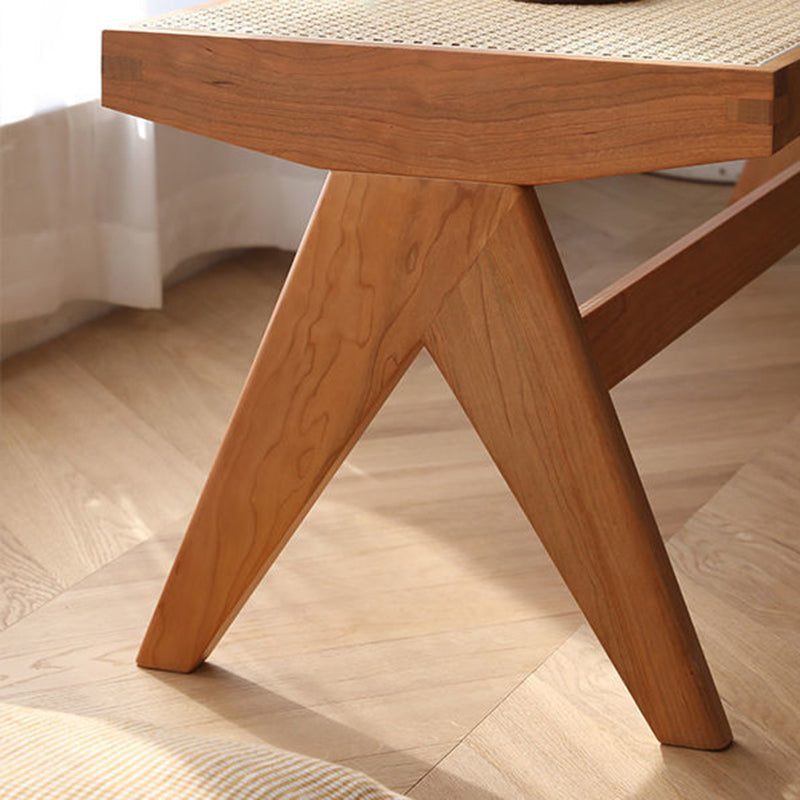 11.7-inch Width Tropical Entryway Bench Solid Wood Seating Bench Clearhalo 'Benches' 'Chairs & Seating' 'furn' 'furn_benches' 'Furniture' 'Living Room Furniture' 6271191