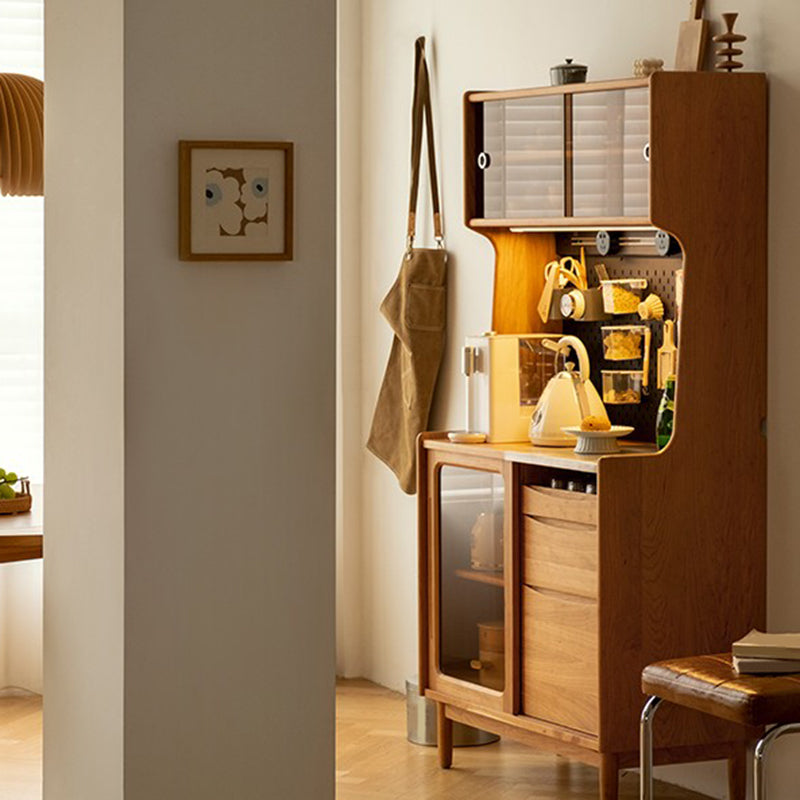 Mobile moderno armadio in vetro display a buffet mobile per sala da pranzo