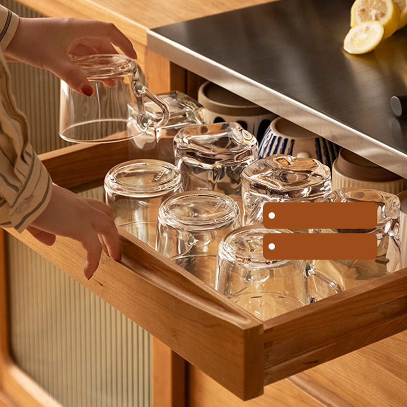 Mobile moderno armadio in vetro display a buffet mobile per sala da pranzo