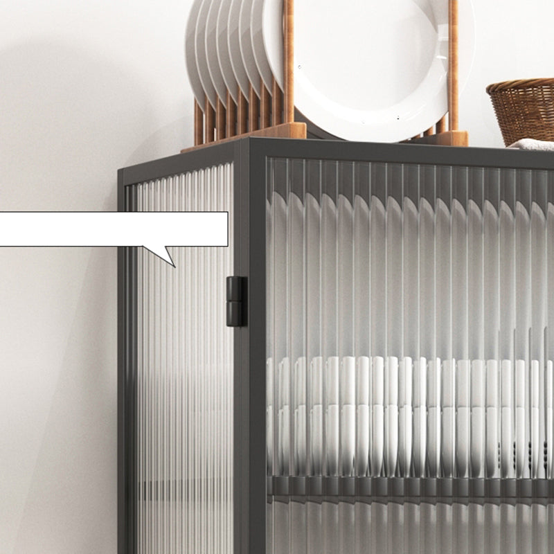 Curio Curio Curio Cabinet Metal Porte di vetro armadio con 2 porte per camera da letto