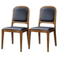 Contemporary Wood Dining Armless Chairs Open Back Dining Side Chair