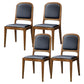 Contemporary Wood Dining Armless Chairs Open Back Dining Side Chair