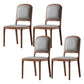 Contemporary Wood Dining Armless Chairs Open Back Dining Side Chair