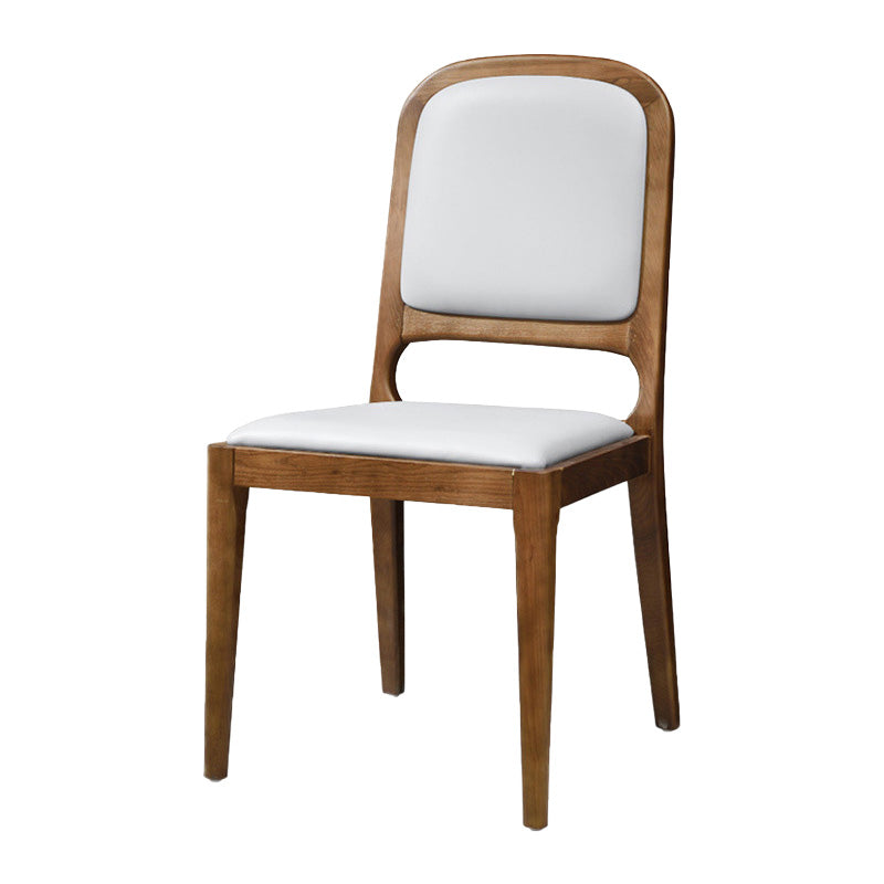 Contemporary Wood Dining Armless Chairs Open Back Dining Side Chair