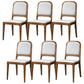Contemporary Wood Dining Armless Chairs Open Back Dining Side Chair