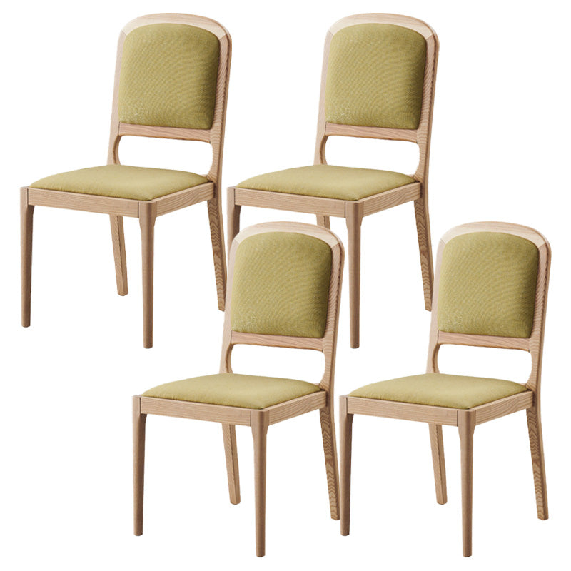 Contemporary Wood Dining Armless Chairs Open Back Dining Side Chair