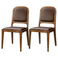 Contemporary Wood Dining Armless Chairs Open Back Dining Side Chair