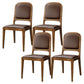 Contemporary Wood Dining Armless Chairs Open Back Dining Side Chair
