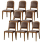 Contemporary Wood Dining Armless Chairs Open Back Dining Side Chair