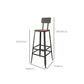 Juego de pub industrial con mesa fija Juego de mesa de bar rectangular de 1/5 piezas