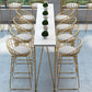 Solid Wood Bar Table Set Glam Rectangle 1/5/9 Pieces Counter Table 9 Pieces: Table, 8 Stools Clearhalo 'Bar Furniture' 'furn' 'furn_home_bar_bar_sets' 'Furniture' 'Home Bars & Bar Sets' 'home_bar_bar_sets' 'Kitchen & Dining Furniture' 6271328