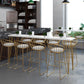 Solid Wood Bar Table Set Glam Rectangle 1/5/9 Pieces Counter Table Clearhalo 'Bar Furniture' 'furn' 'furn_home_bar_bar_sets' 'Furniture' 'Home Bars & Bar Sets' 'home_bar_bar_sets' 'Kitchen & Dining Furniture' 6271329