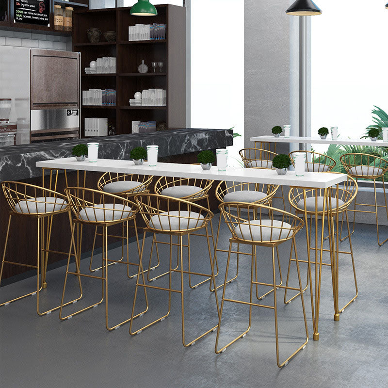 Solid Wood Bar Table Set Glam Rectangle 1/5/9 Pieces Counter Table Clearhalo 'Bar Furniture' 'furn' 'furn_home_bar_bar_sets' 'Furniture' 'Home Bars & Bar Sets' 'home_bar_bar_sets' 'Kitchen & Dining Furniture' 6271329