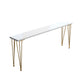 Solid Wood Bar Table Set Glam Rectangle 1/5/9 Pieces Counter Table White 94"L x 16"W Clearhalo 'Bar Furniture' 'furn' 'furn_home_bar_bar_sets' 'Furniture' 'Home Bars & Bar Sets' 'home_bar_bar_sets' 'Kitchen & Dining Furniture' 6271331