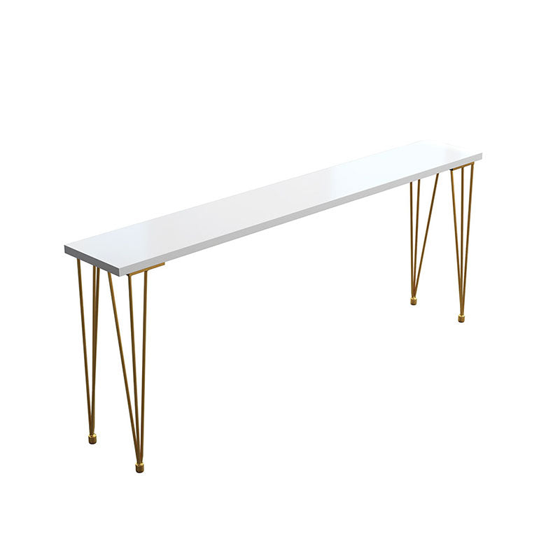 Solid Wood Bar Table Set Glam Rectangle 1/5/9 Pieces Counter Table White 94"L x 16"W Clearhalo 'Bar Furniture' 'furn' 'furn_home_bar_bar_sets' 'Furniture' 'Home Bars & Bar Sets' 'home_bar_bar_sets' 'Kitchen & Dining Furniture' 6271331