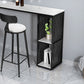 Modern Bar Table Set 1/3 Pieces Faux Marble Counter Table with Upholstered Stools Clearhalo 'Bar Furniture' 'furn' 'furn_home_bar_bar_sets' 'Furniture' 'Home Bars & Bar Sets' 'home_bar_bar_sets' 'Kitchen & Dining Furniture' 6271373