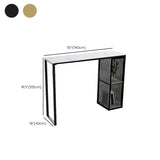 Modern Bar Table Set 1/3 Pieces Faux Marble Counter Table with Upholstered Stools Clearhalo 'Bar Furniture' 'furn' 'furn_home_bar_bar_sets' 'Furniture' 'Home Bars & Bar Sets' 'home_bar_bar_sets' 'Kitchen & Dining Furniture' 6271382