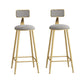 Contemporary Bar Stool and Table Set 1/2/4 Pieces Pub Dining Set Matte Gold 27.5"H Stool (Set of 2) Clearhalo 'Bar Furniture' 'furn' 'furn_home_bar_bar_sets' 'Furniture' 'Home Bars & Bar Sets' 'home_bar_bar_sets' 'Kitchen & Dining Furniture' 6271389
