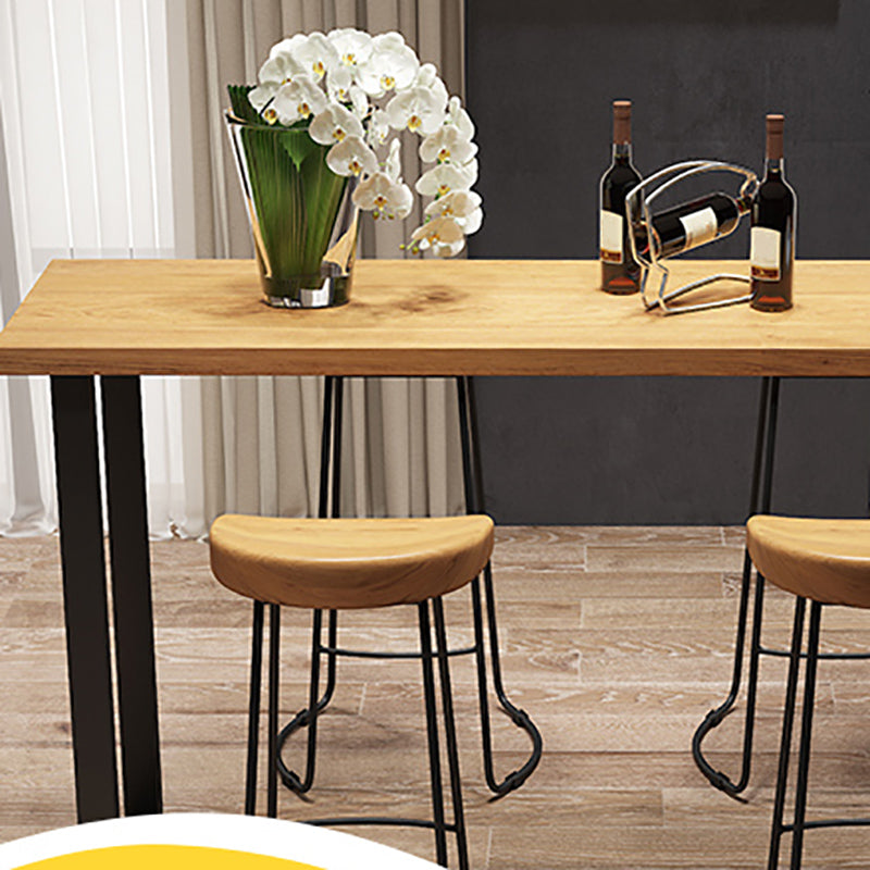 Juego de mesa y taburete de bar de madera maciza, juego de comedor de Pub de 1/2/4/5 piezas