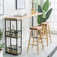 Rectangular Bar Stool and Table Set 1/2/3 Pieces Industrial Pub Table Set