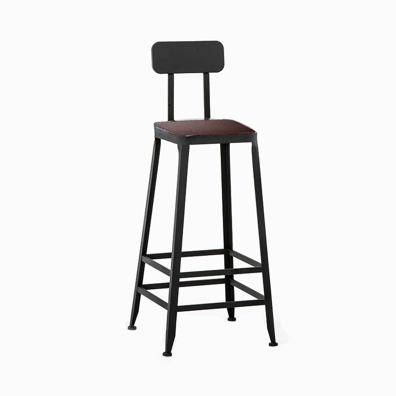 Industrial Rectangle Bar Table Set 1/5 Pieces Solid Wood Counter Table Brown 30"H Stool (Single) Clearhalo 'Bar Furniture' 'furn' 'furn_home_bar_bar_sets' 'Furniture' 'Home Bars & Bar Sets' 'home_bar_bar_sets' 'Kitchen & Dining Furniture' 6271511