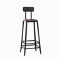 Industrial Rectangle Bar Table Set 1/5 Pieces Solid Wood Counter Table Black-Brown 31"H Stool (Single) Clearhalo 'Bar Furniture' 'furn' 'furn_home_bar_bar_sets' 'Furniture' 'Home Bars & Bar Sets' 'home_bar_bar_sets' 'Kitchen & Dining Furniture' 6271517