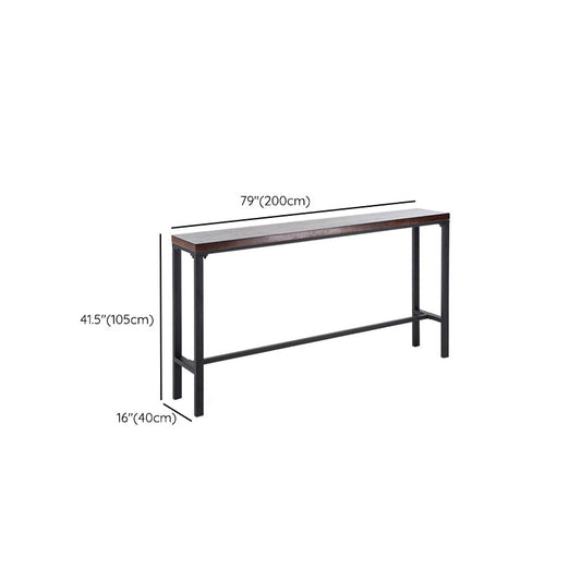 Tavolo da barra del rettangolo industriale set 1/5 pezzi Contromarcia in legno massiccio