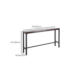Ensemble de table de barre rectangle industriel 1/5 pièces Table de comptoir en bois massif
