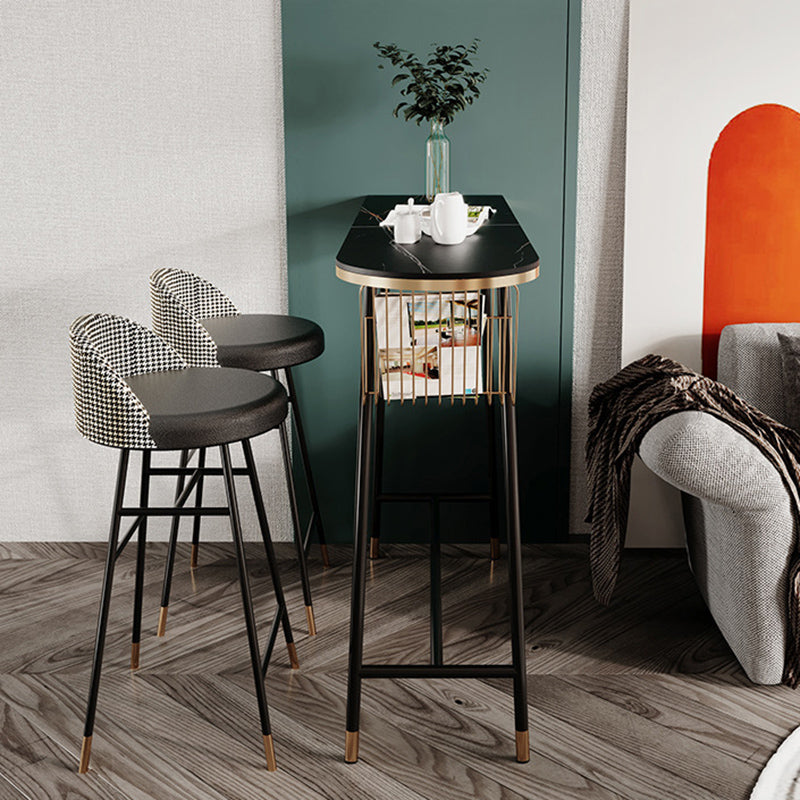 Moderne stenen bartafelset 1/3-delige aanrechttafel met massieve rugleuningen